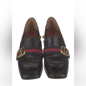 Gucci Double G Logo Leather Loafers Size: 5.5 | IT 35.5